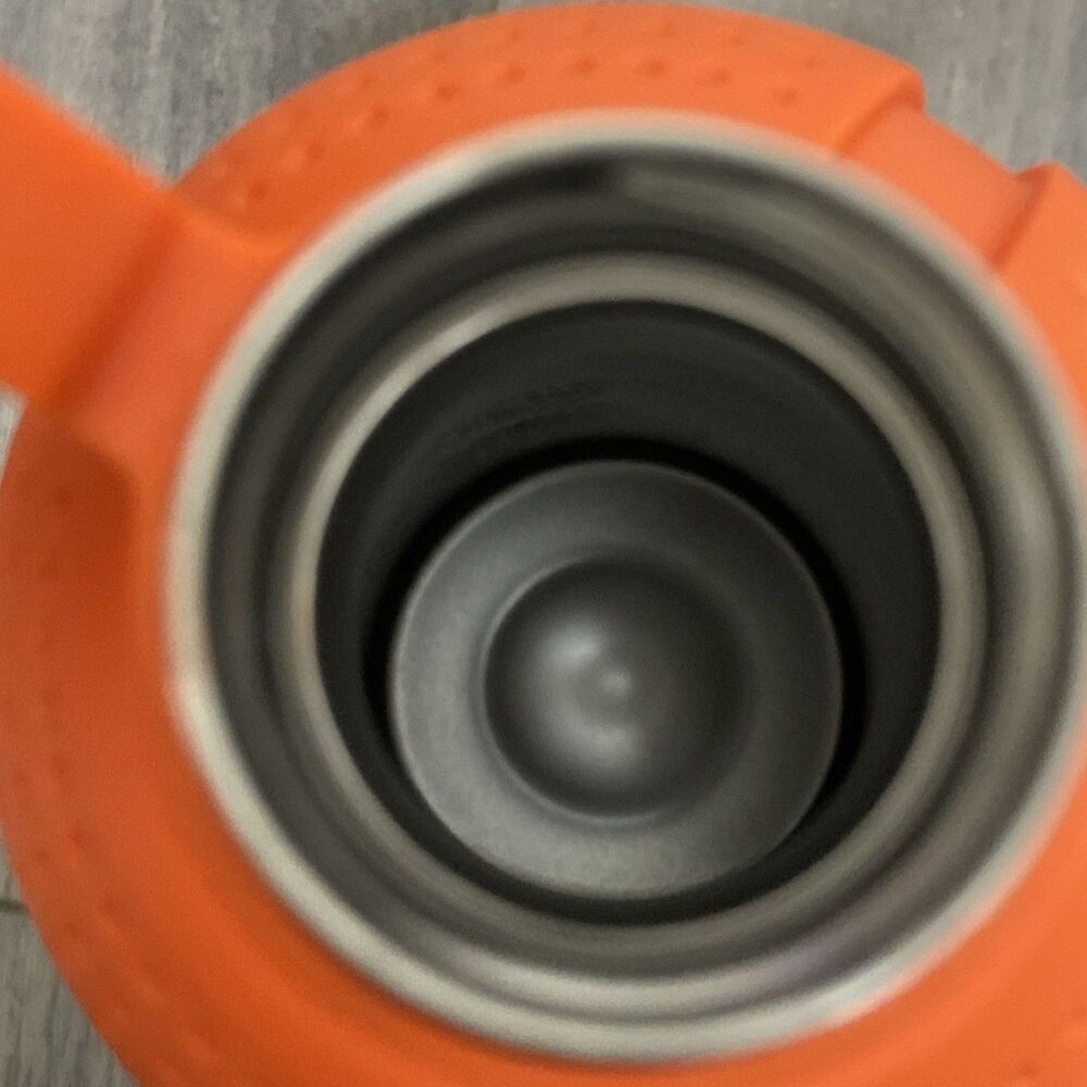 Starbucks 20 Oz Water Bottle Thermal Orange Rubber Sleeve Stainless Steel NEW - Picture 8 of 9